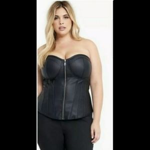 Torrid Black Faux Leather Corset